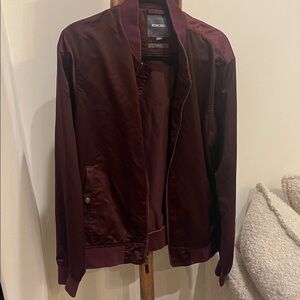 Bonobos Men's Deep Burgundy Bomber Jacket